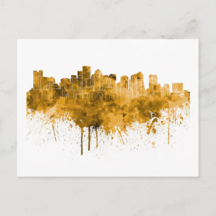 Boston skyline postcard