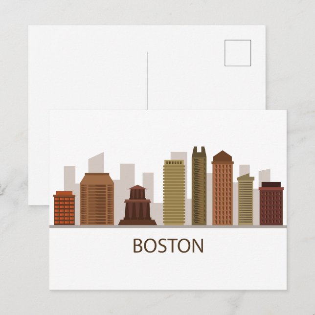 Boston Skyline Postcard (Front/Back)