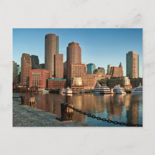 Boston skyline postcard