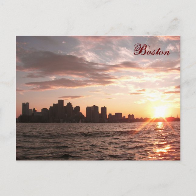 Boston Skyline Postcard (Front)