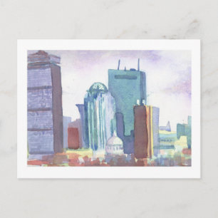 Boston Skyline Postcard