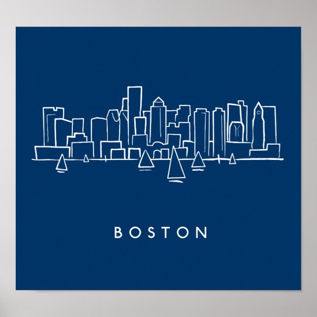 Boston Skyline Poster (Front)