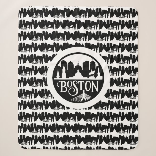 Boston Skyline Sherpa Blanket (Front)