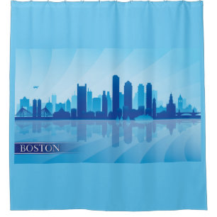 Boston Skyline Shower Curtain