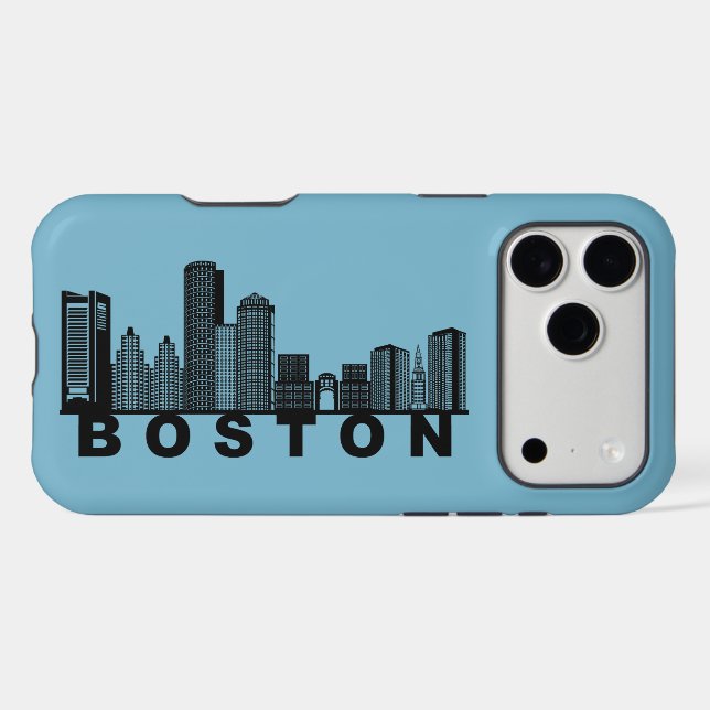 Boston Skyline Silhouette  (Back Horizontal)