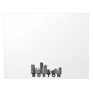 Boston Skyline Silhouette Notepad