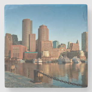 Boston skyline stone coaster
