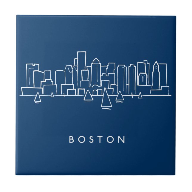 Boston Skyline Tile (Front)