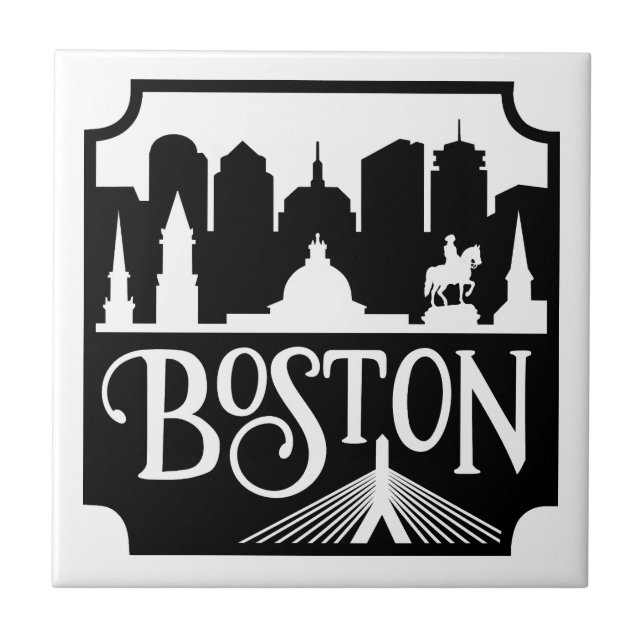 Boston Skyline Tile (Front)
