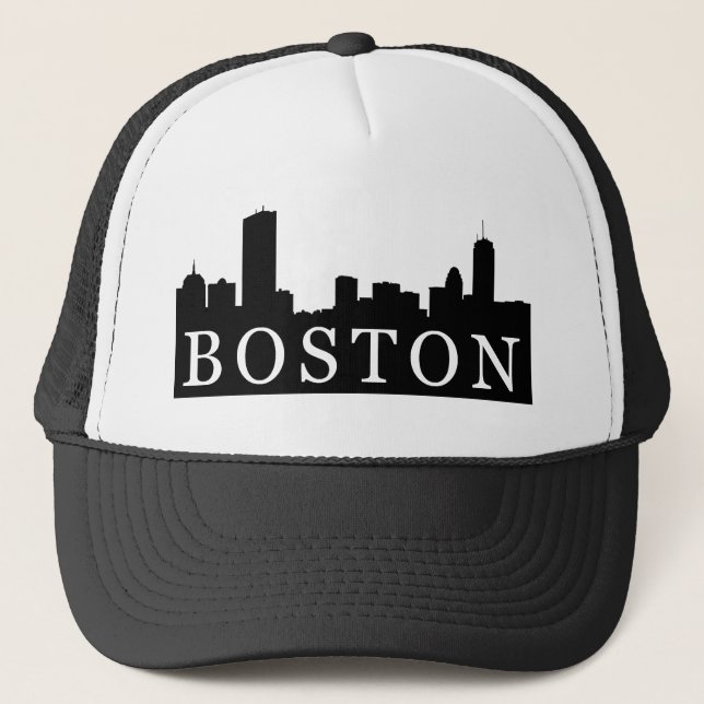 Boston Skyline Trucker Hat (Front)