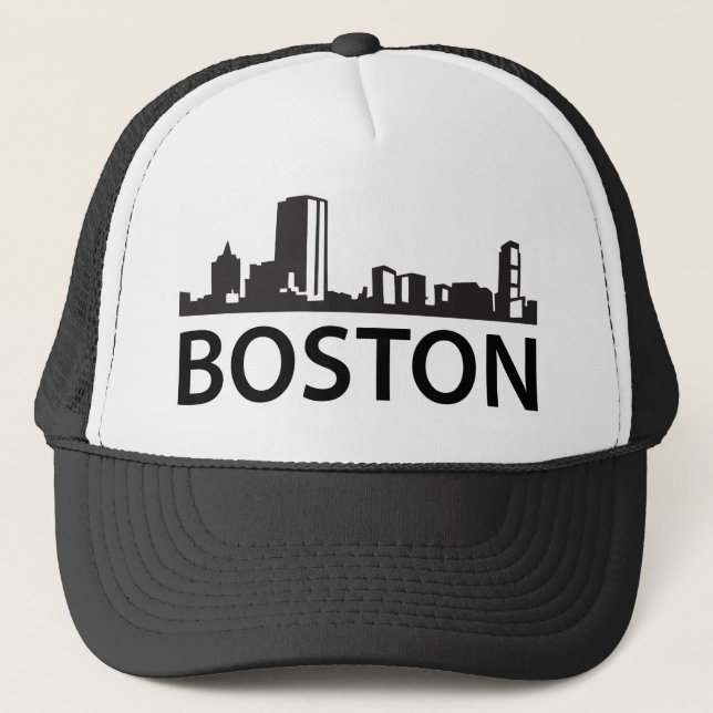 Boston Skyline Trucker Hat (Front)