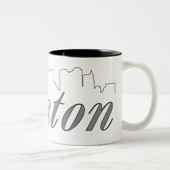Boston Skyline Two-Tone Coffee Mug (Right)