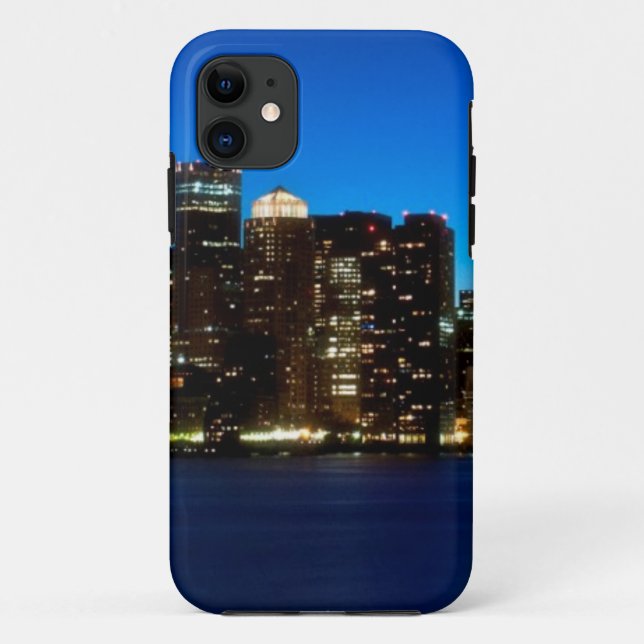 Boston skyline with moon Case-Mate iPhone case (Back)