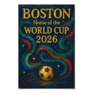 Boston Soccer Art 2026 Football Design Photo Print