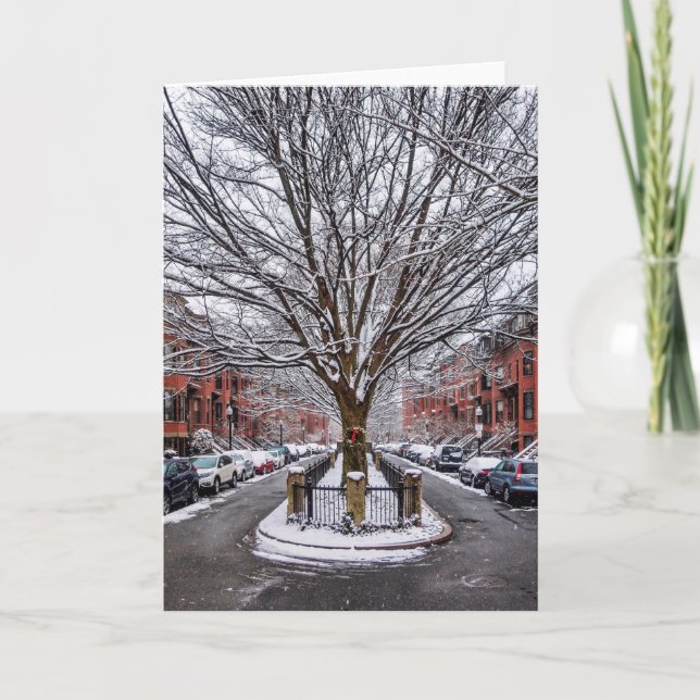 Boston south end winter greeting card (Front)