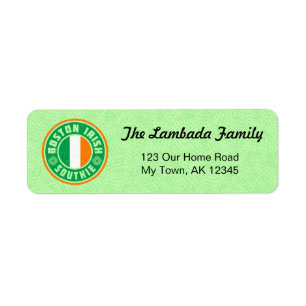 Boston Southie Irish American Address Labels
