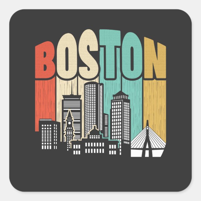 Boston Square Sticker (Front)