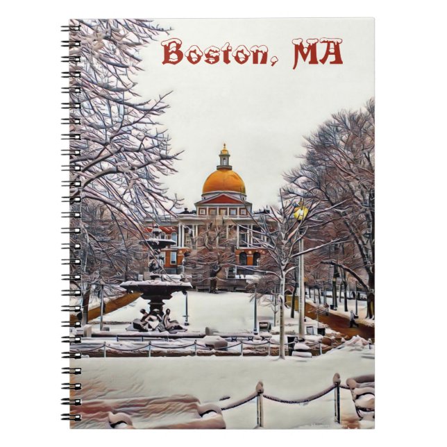 Boston State House in Winter Notebook (Front)