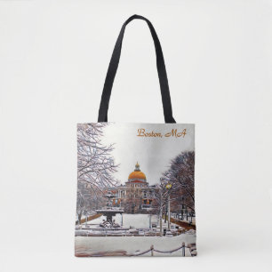 Boston State House in Winter Tote Bag