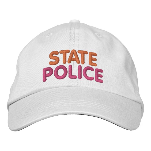 Boston State Police Embroidered Funny Hat (Front)