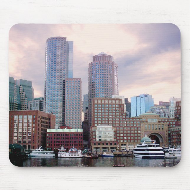 Boston Stormy Skyline Mouse Mat (Front)