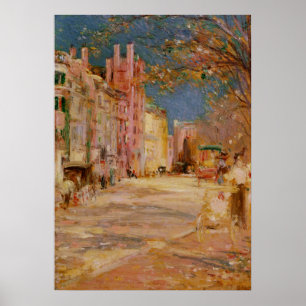 Boston Street Scene - Edward Mitchell Bannister  Poster