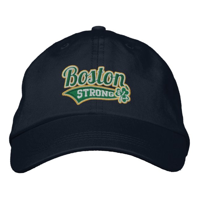 Boston Strong Ballpark Shamrock embroidered Cap (Front)