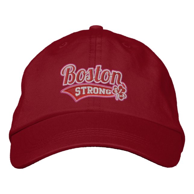 Boston Strong Ballpark Shamrock embroidered Cap (Front)