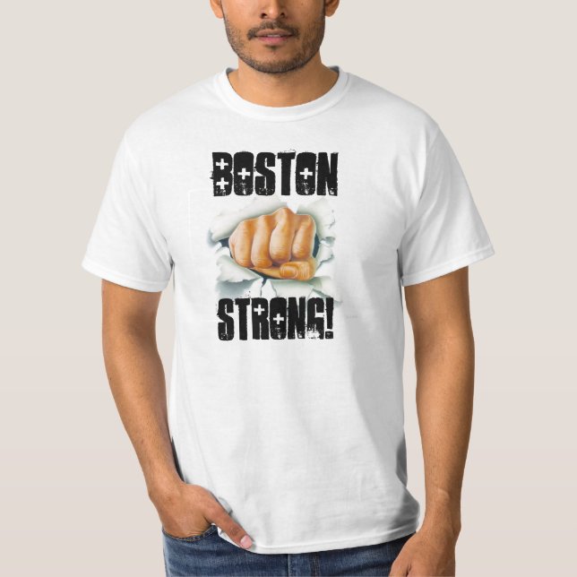 BOSTON STRONG FIST BREAKTHROUGH VICTORY TEE! T-Shirt (Front)
