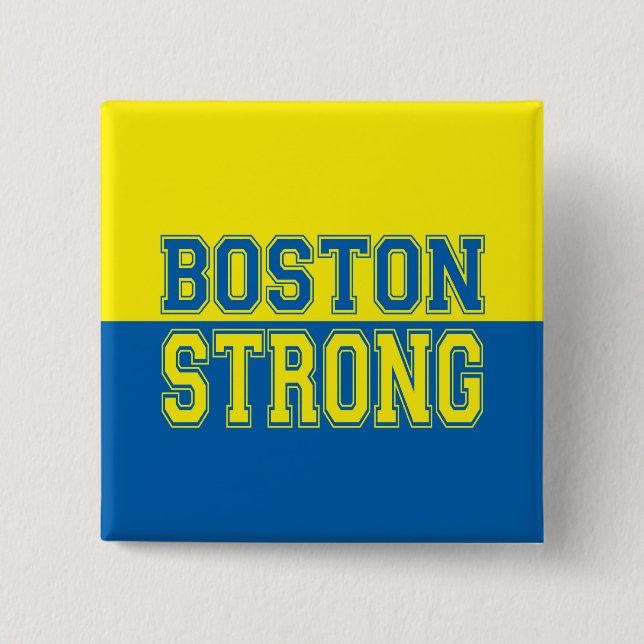 Boston Strong Graphic Style 15 Cm Square Badge (Front)
