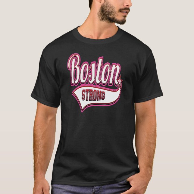 Boston Strong in Pink T-Shirt (Front)