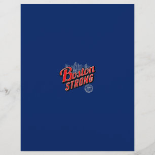 Boston Strong in red and blue decor