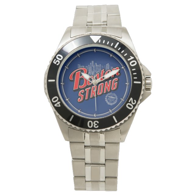 Boston Strong in red and blue decor Watch (Front)