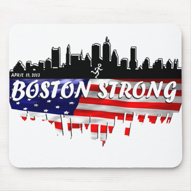 Boston Strong Run Mouse Mat (Front)