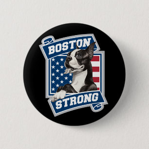 BOSTON STRONG TERRIER crest style 6 Cm Round Badge