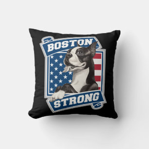 BOSTON STRONG TERRIER CUSHION