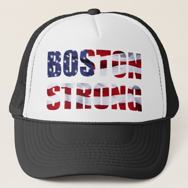 BOSTON STRONG TRUCKER HAT (Front)