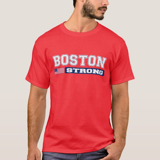 BOSTON STRONG U.S. Flag T-shirt (Front)