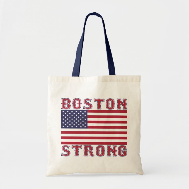 BOSTON STRONG U.S. Flag Tote Bag (Front)
