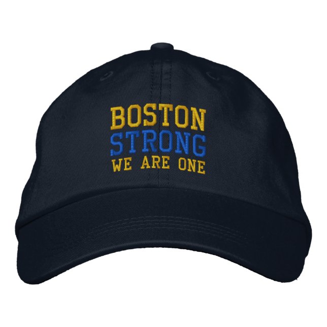 Boston Strong We Are One Embroidered Cap (Front)