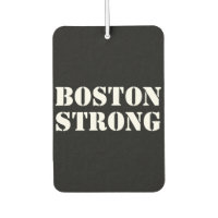 "Boston Strong" white black car