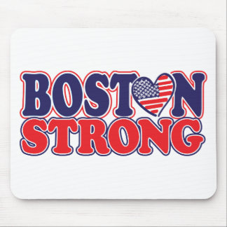 Boston Strong With Amricah Heart Mouse Mat