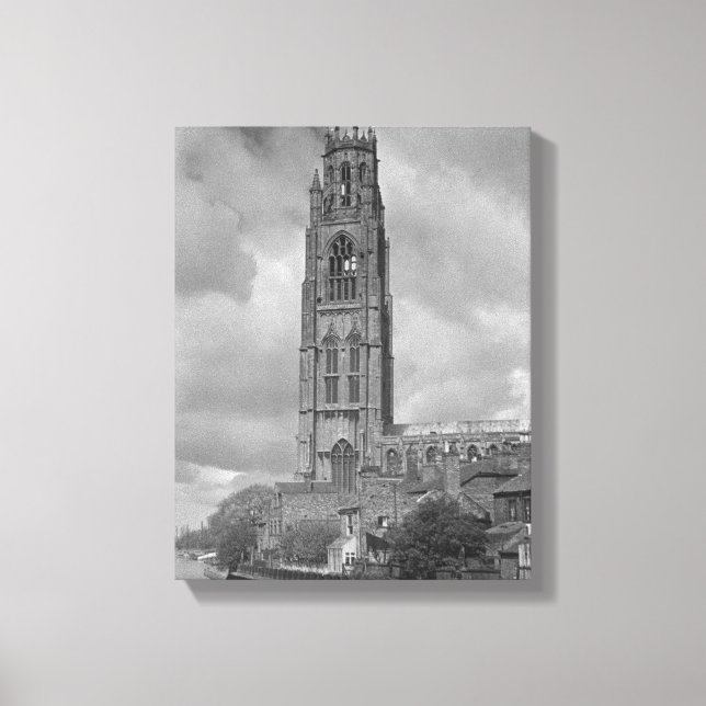 Boston Stump and River Welland, Lincolnshire Canvas Print (Front)