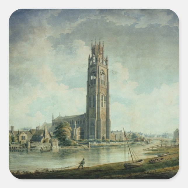 Boston Stump: view from the South-west Square Sticker (Front)