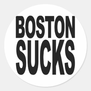 Boston Sucks Classic Round Sticker