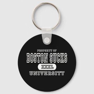 Boston Sucks University Dark Key Ring