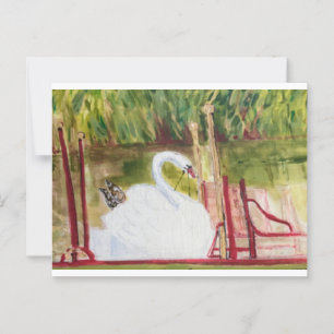 Boston Swan Boat Postcard
