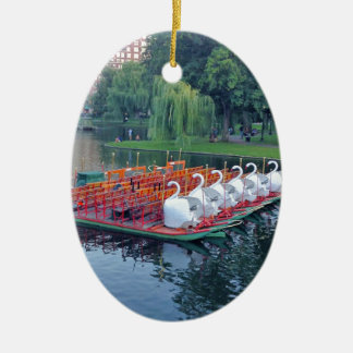 Boston Swan Boats Ceramic Tree Decoration