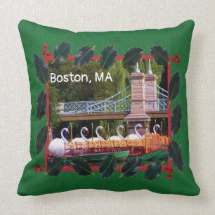 Boston Swan Boats - Happy Holidays Cushion