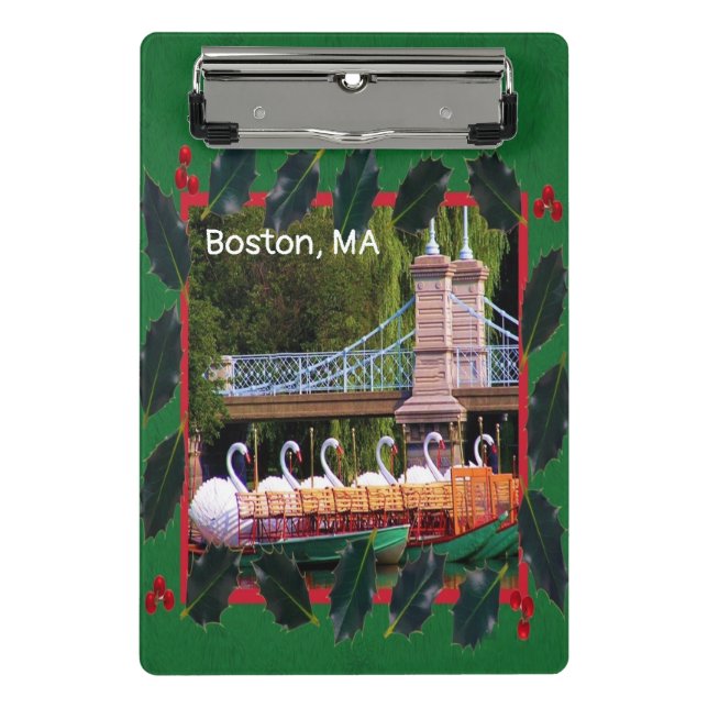 Boston Swan Boats - Happy Holidays   Mini Clipboard (Front)